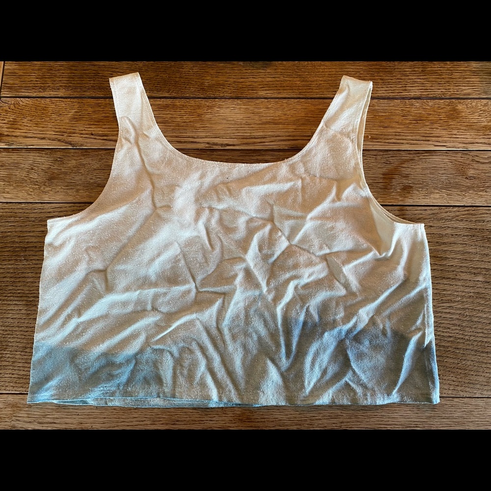 Argaman&Defiance 100% raw silk crop top